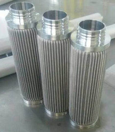Китай 1-200 спеченная нержавеющая сталь μм плиссировала фильтр для высокого давления и высокой пористости поставщик
