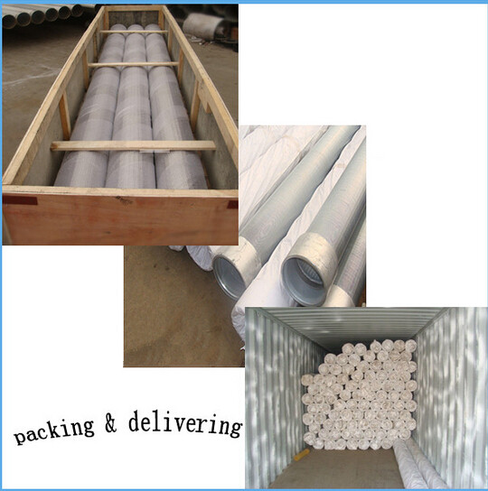 full welding stainless steel Wound wire tube / Johnson wedge wire screen used for well industry